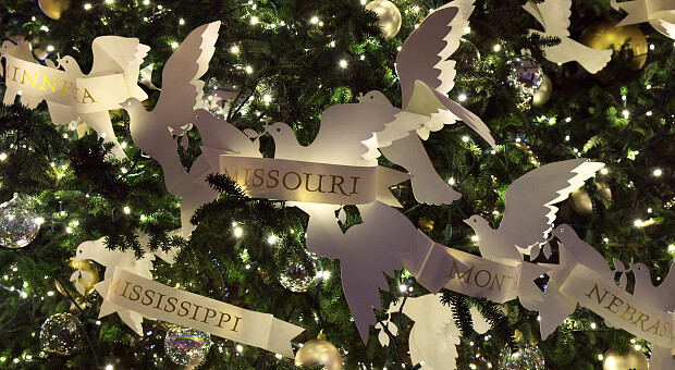 Як прикрасили Білий дім до Різдва